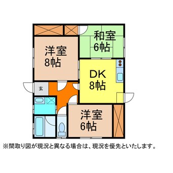 間取図 ヴィレッジ福田Ⅱ