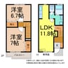 コスモガーデン 2LDKの間取り