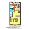 リバティタウン２番館 1LDKの間取り