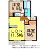 コンフォール 2LDKの間取り