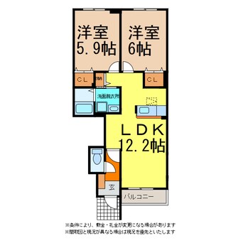 間取図 ポルテシャンス　ラ・ファミーユ　Ａ・Ｂ