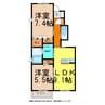 メゾンＳＯＷＡＣＡ　Ｂ棟 2DKの間取り