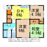常心ハイツ　パートⅡ・Ⅲ・Ⅳ 3DKの間取り