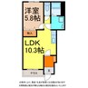 クレストール横黒 1LDKの間取り