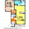 ライラック 1LDKの間取り