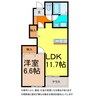 コンフォート洲之内 1LDKの間取り