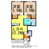 プチ・シャトーＡ・Ｂ 2LDKの間取り
