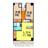 マルイローズガーデン 2LDKの間取り