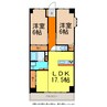 マルイローズガーデン 2LDKの間取り