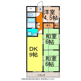 間取図 サンヒルズ共栄