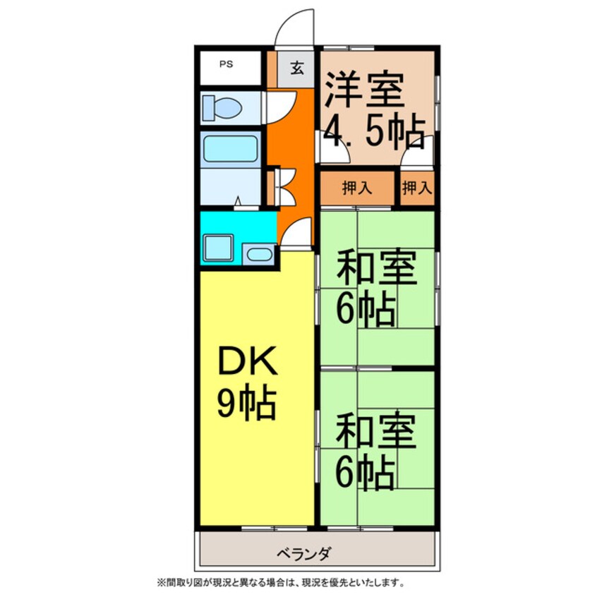 間取図 サンヒルズ共栄