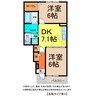 ベル・ヴィオラＫⅡ 2DKの間取り