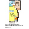 サンリバー 1LDKの間取り