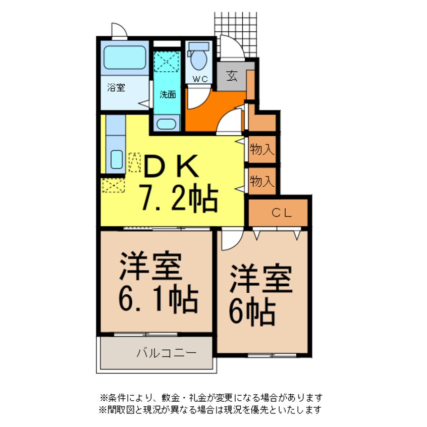 間取図 セイバリーゼファーA・B