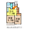 セイバリーゼファーA・B 2DKの間取り