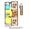カーサセレーノＡ・Ｂ 2LDKの間取り