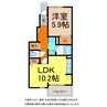 サリーレ・Ｋ　Ⅰ・Ⅱ 1LDKの間取り