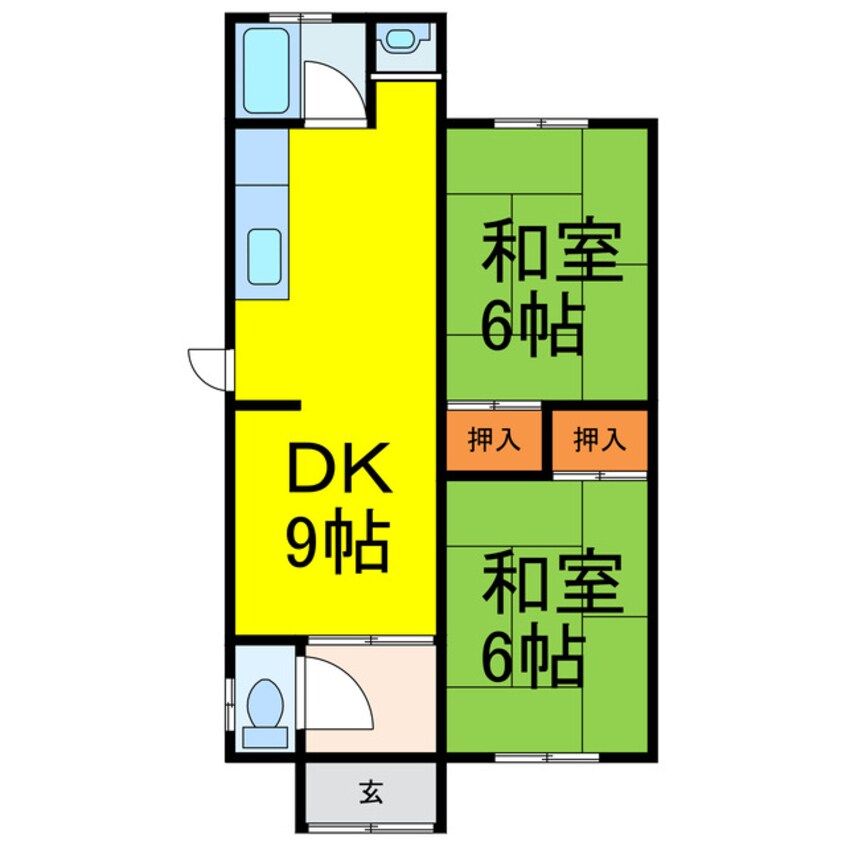 間取図 喜多川ロードサイド借家