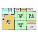 新屋敷甲1308-4貸家の間取図