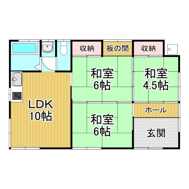 間取り図 新屋敷甲1308-4貸家