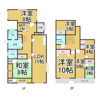 間取図 福武甲1869-3貸家