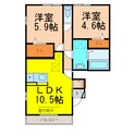 Ｄ－ｒｏｏｍ喜多川の間取図