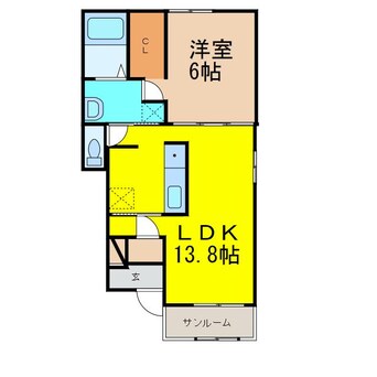 間取図 プラシードカーサノーヴェ