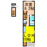 クラール樋之口A 1LDKの間取り