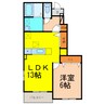 プロスパー　キョウエイⅡ 1LDKの間取り