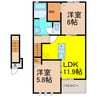 ジャダハウス西条ABC 2LDKの間取り