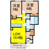 円・彩 2LDKの間取り