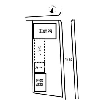 間取図 朔日市335-3 倉庫付事務所