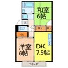 茨木ハイツ 2DKの間取り