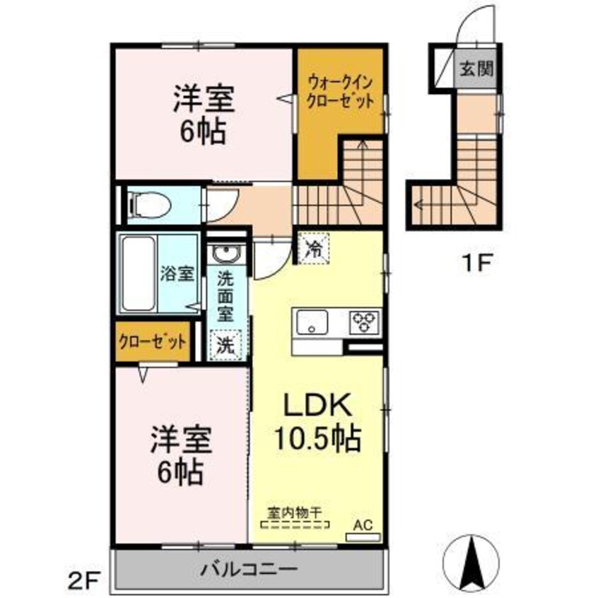 間取図 グランソレイユA・B