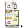 グランソレイユA・B 2LDKの間取り
