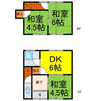 間取図 大町942-10貸家