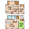 玉津625-19貸家 4LDKの間取り