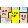 石川借家 2LDKの間取り