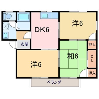 間取図 ファミール田の上