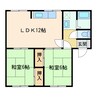 メゾントレビⅤ 2LDKの間取り