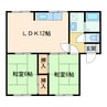 メゾントレビⅤ 2LDKの間取り