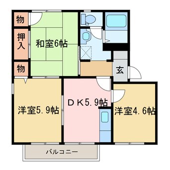 間取図 ドミール北内