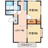 コスモス 2LDKの間取り