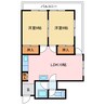 アサヒパレス沢津 2LDKの間取り