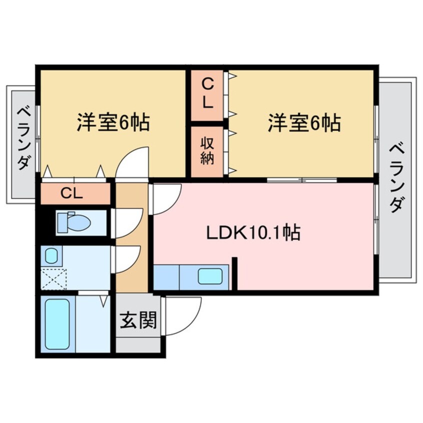 間取図 マリベール八幡