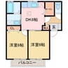 アテナ中村 2DKの間取り