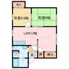 メゾントレビⅦ 2LDKの間取り
