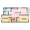 コンフォートＢ 2LDKの間取り