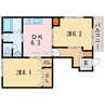 ヴィラ・フォンテ－ヌ 2DKの間取り