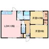下泉町一丁目4-2貸家 2LDKの間取り